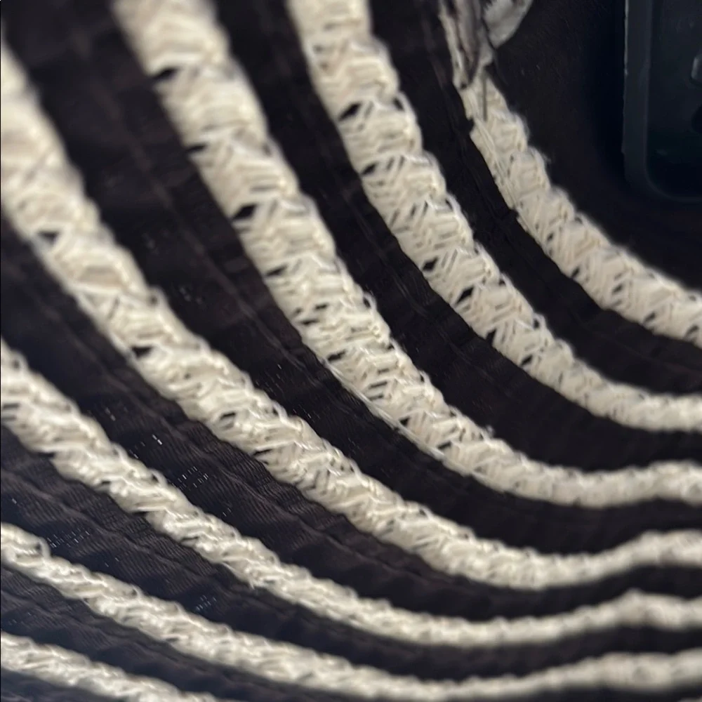 Stylish Brown and White Striped Sun‎ Hat